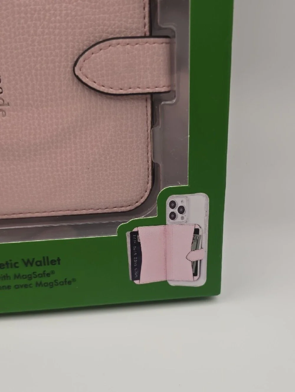 kate spade Pink Magnetic Wallet for Phone Case with Card Slots